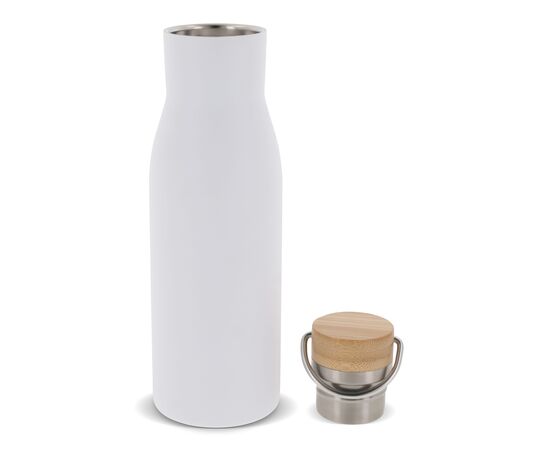 Thermo fles met bamboe deksel 500ml Wit - empty LT98900-N0001
