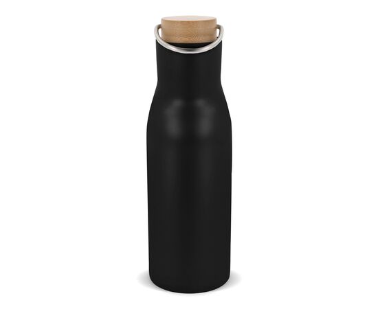 Thermo bottle with bamboo lid 500ml Black - empty LT98900-N0002