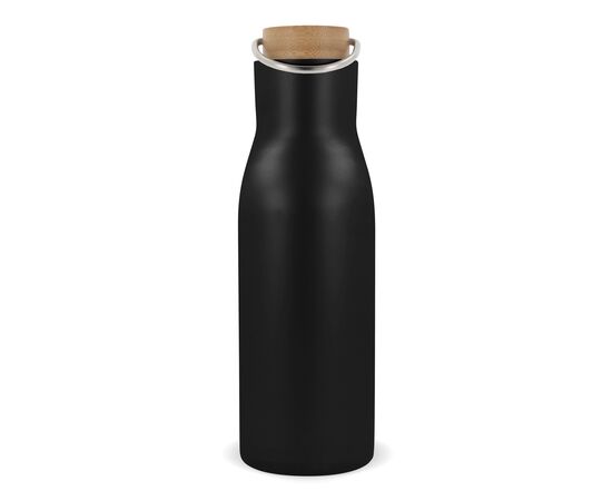 Thermo bottle with bamboo lid 500ml Black - empty LT98900-N0002