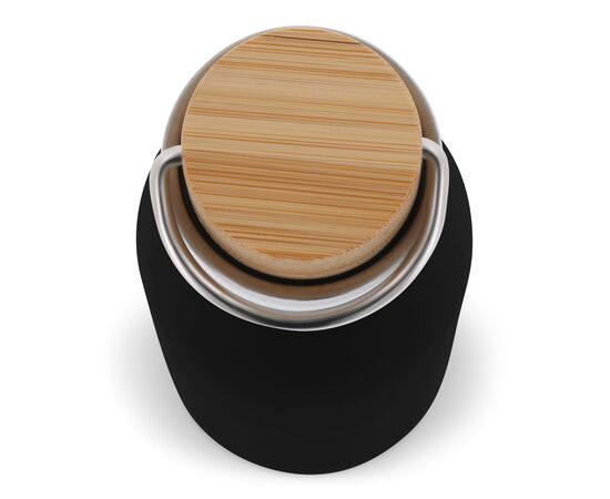 Thermo bottle with bamboo lid 500ml Black - empty LT98900-N0002