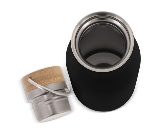 Thermo bottle with bamboo lid 500ml Black - empty LT98900-N0002