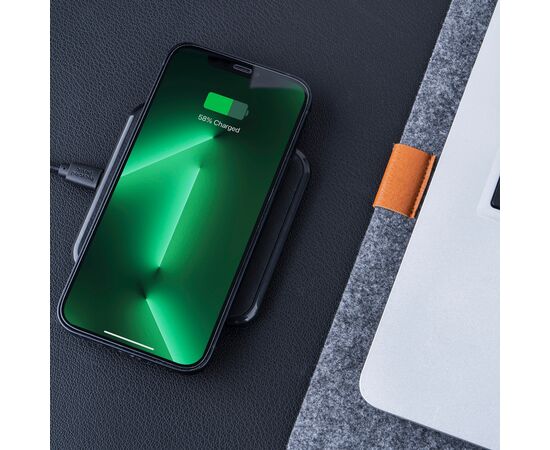 2259 | Xoopar Iné Wireless Fast Charger - Recycled Leather 15W Black - Xoopar LT41506-N0002