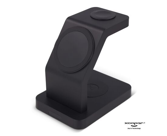 2708 | Xoopar Icon 3 in 1 Magnetic Wireless charger Noir - Xoopar LT41507-N0002