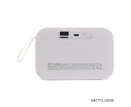 M-307 | Muse 5W Bluetooth Speaker Blanc - Muse LT45805-N0001
