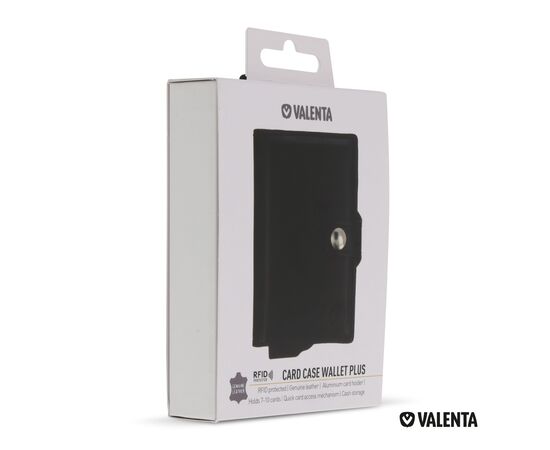 Valenta Card Case Plus Wallet Zwart - Valenta LT48909-N0002