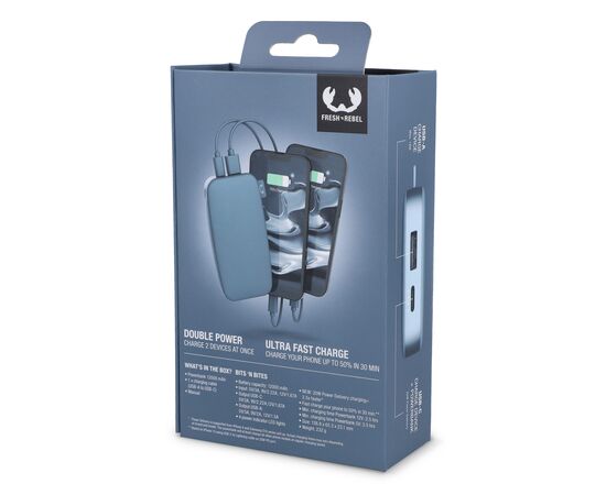 2PB12100 | Fresh 'n Rebel Powerbank 12000mAh USB-C Fast Charging 20W Dive blue - Fresh 'n Rebel LT49402-N0048 2PB12100 | Fresh 'n Rebel Powerbank 12000mAh USB-C Fast Charging 20W Dive blue - Fresh 'n Rebel LT49402-N0048