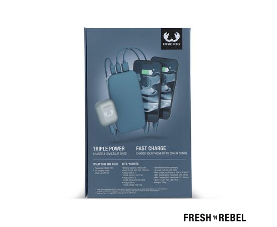 2PB18100 | Fresh 'n Rebel Powerbank 18000mAh USB-C Fast Charging 20W Dive blue - Fresh 'n Rebel LT49403-N0048 2PB18100 | Fresh 'n Rebel Powerbank 18000mAh USB-C Fast Charging 20W Dive blue - Fresh 'n Rebel LT49403-N0048