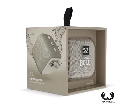 1RB6000 | Fresh 'n Rebel Rockbox Bold S Waterproof TWS Speaker Beige - Fresh 'n Rebel LT49720-N0087