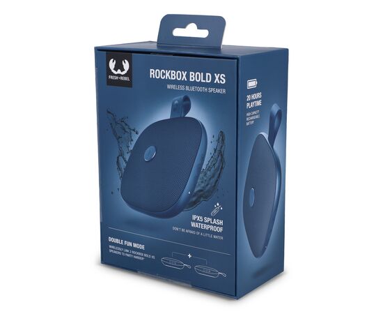 1RB5100 | Fresh 'n Rebel Rockbox Bold Xs splashproof TWS speaker 4W Donkerblauw - Fresh 'n Rebel LT49721-N0010 1RB5100 | Fresh 'n Rebel Rockbox Bold Xs splashproof TWS speaker 4W Donkerblauw - Fresh 'n Rebel LT49721-N0010
