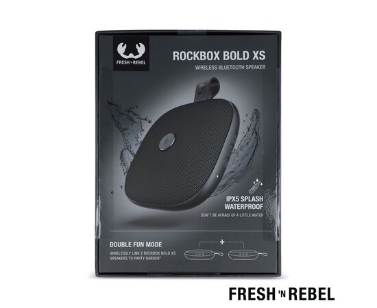 1RB5100 | Fresh 'n Rebel Rockbox Bold Xs splashproof TWS speaker 4W Dark grey - Fresh 'n Rebel LT49721-N0060 1RB5100 | Fresh 'n Rebel Rockbox Bold Xs splashproof TWS speaker 4W Dark grey - Fresh 'n Rebel LT49721-N0060