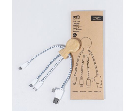 Xoopar Mr. Bio Bamboo Charging Cable Natuur - Xoopar LT41016-N0094