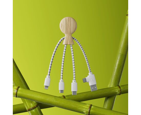 Xoopar Mr. Bio Bamboo Charging Cable Natuur - Xoopar LT41016-N0094