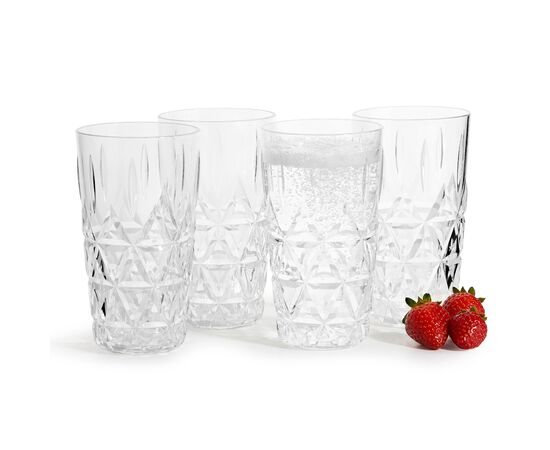 Sagaform Acryl picnic tumblers 400ml set of 4 Transparent - Sagaform LT52115-N0004