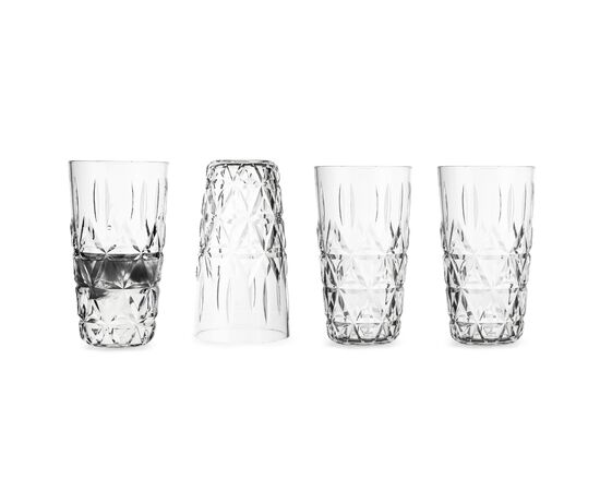 Sagaform Acryl picnic tumblers 400ml set of 4 Transparent - Sagaform LT52115-N0004
