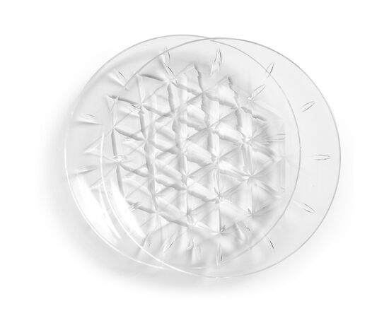 Sagaform Acryl picnic big plate set of 2 Ø26cm Transparent - Sagaform LT52126-N0004