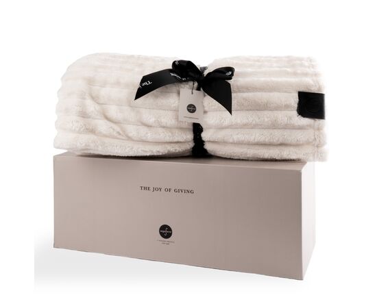 Sagaform Esther Plaid en polaire 130x170 cm Blanc - Sagaform LT52127-N0001