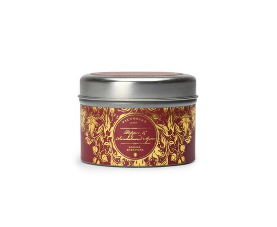 Victorian Tinbox Pepper &amp; Sandalwood Spice geurkaars Metaal - Victorian LT53503-N0098