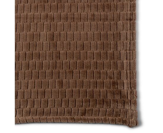 Kosta Linnewafveri Fleece Plaid Jaquard 130x170 cm Hellbraun - Kosta Linnewäfveri LT54502-N0052