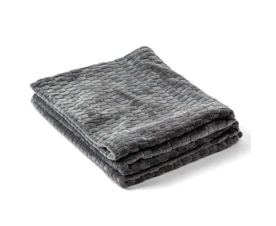 Kosta Linnewafveri Fleece Plaid Jaquard 130x170 cm Dunkelgrau - Kosta Linnewäfveri LT54502-N0060