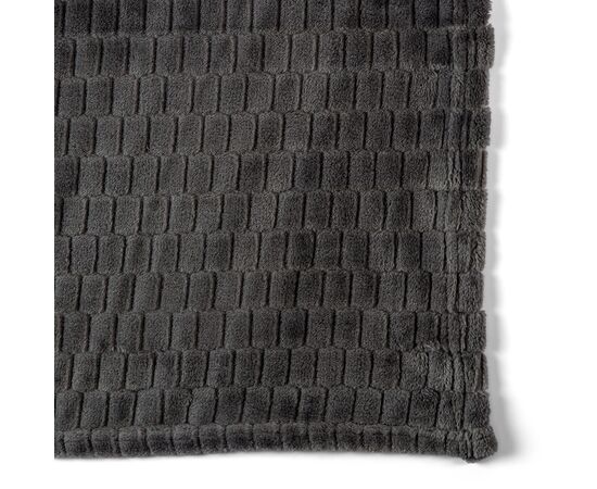 Kosta Linnewafveri Fleece Plaid Jaquard 130x170 cm Dunkelgrau - Kosta Linnewäfveri LT54502-N0060