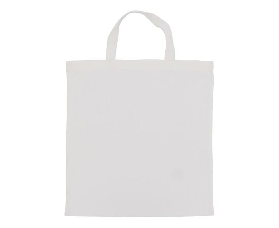 Sac shopping OEKO-TEX® couleur court 140g/m² 38x42 cm Blanc -  LT95256-N0001
