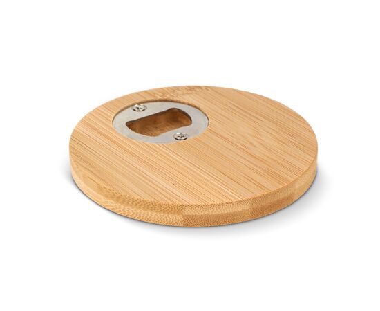 Bamboo coaster &amp; bottle opener Nature -  LT93098-N0094