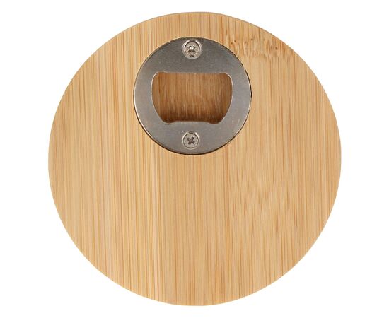 Bamboo coaster &amp; bottle opener Nature -  LT93098-N0094