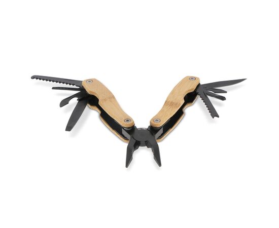 Multitool bamboe 8 functies Zwart -  LT93411-N0002