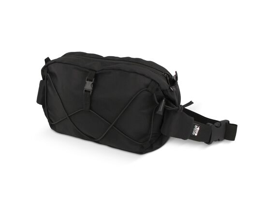 Crossbodytas R-PET met trekkoord Zwart -  LT95296-N0002