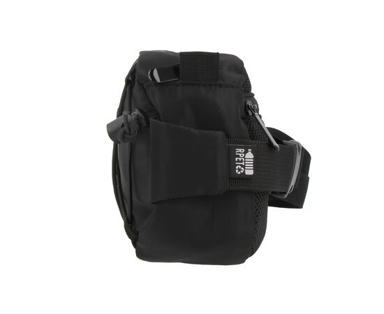 Crossbodytas R-PET met trekkoord Zwart -  LT95296-N0002