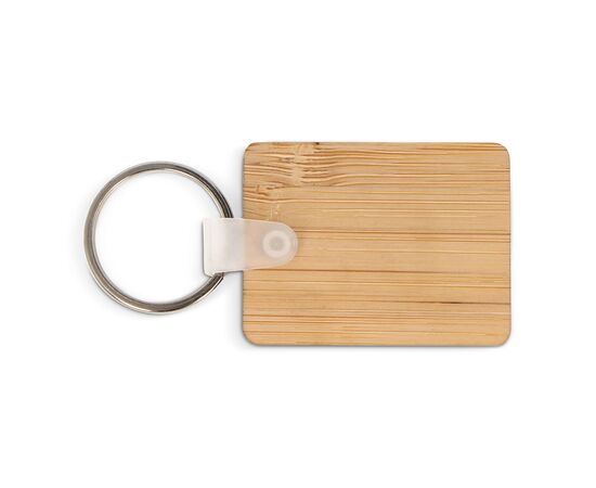 Schlüsselanhänger Bamboo rechteckig Natur -  LT99715-N0094
