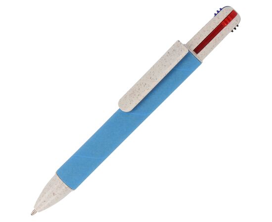 Papierkugelchreiber mit 4 Schreibfarben Blau -  LT87256-N0011