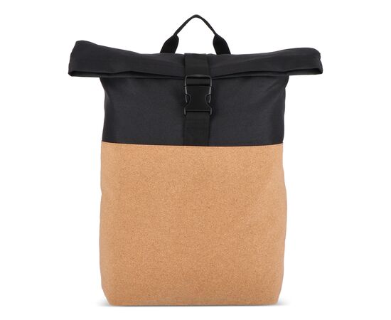 Rolltop rugzak kurk &amp; R-PET 18L Zwart -  LT95292-N0002