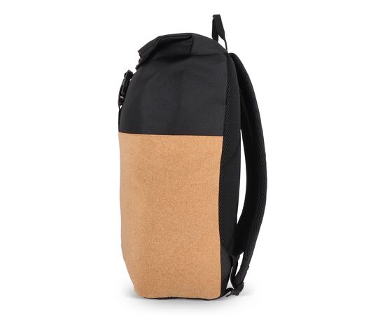 Rolltop rugzak kurk &amp; R-PET 18L Zwart -  LT95292-N0002