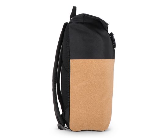 Rolltop rugzak kurk &amp; R-PET 18L Zwart -  LT95292-N0002
