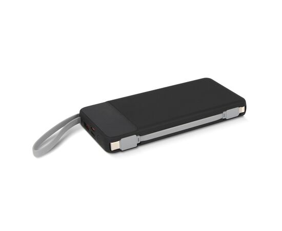 Ziara Powerbank met USB-C &amp; Lightning Kabel 10000mAh  Zwart - empty LT95502-N0002