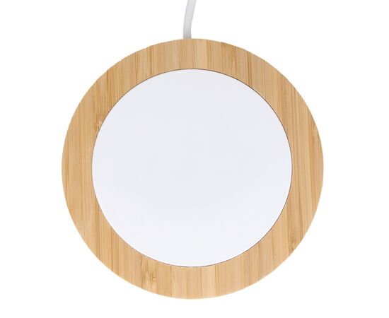 Wireless charger bamboo &amp; RABS 15W White, Nature - empty LT95554-N0194