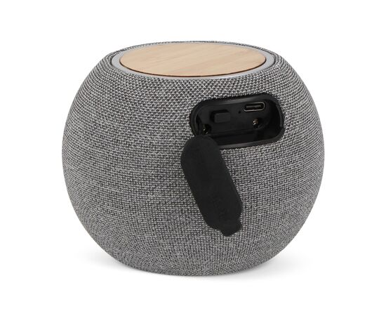5W Lautsprecher &amp; 15W drahtloses Ladegerät R_PET &amp; Bamboo Grau - empty LT95601-N0061