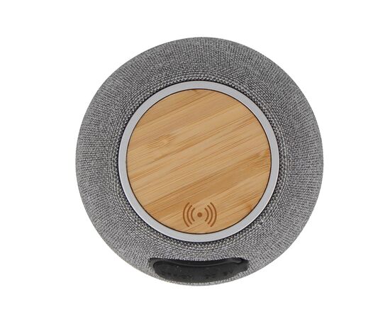 5W Lautsprecher &amp; 15W drahtloses Ladegerät R_PET &amp; Bamboo Grau - empty LT95601-N0061