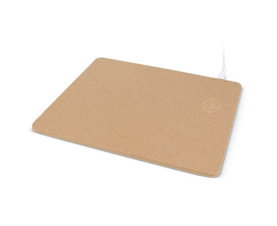 Tapis de souris avec chargeur sans fil en papier recyclé Nature - empty LT95656-N0094