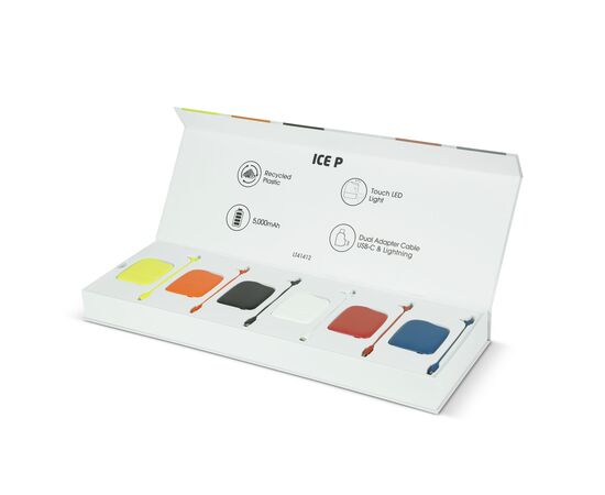 Xoopar ICE P Powerbank 5000mAh Presentation Box White, Transparent - Xoopar LT06650-N0995
