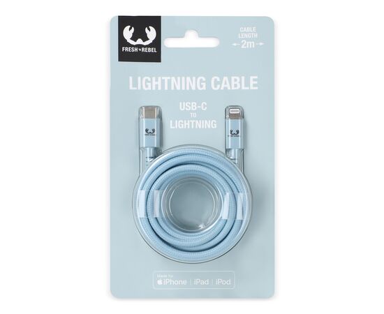 2ULC200 | Fresh 'n Rebel USB-C to Apple Lightning kable 2.0m Pastel blauw - Fresh 'n Rebel LT49408-N0016