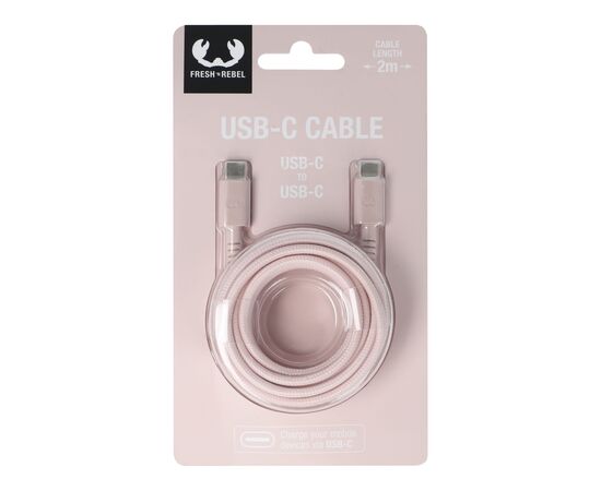 2UCC200 | Fresh 'Rebel Câble USB-C vers USB-C 2,0 m Rose pastel - Fresh 'n Rebel LT49409-N0079