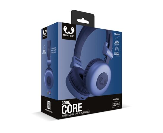 3HP1000 I Fresh 'n Rebel Code Core Draadloze on-ear koptelefoon  Blauw - Fresh 'n Rebel LT49733-N0011 3HP1000 I Fresh 'n Rebel Code Core Draadloze on-ear koptelefoon  Blauw - Fresh 'n Rebel LT49733-N0011