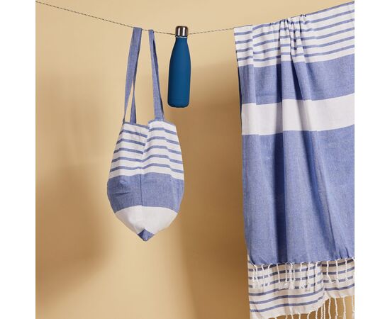 Sagaform Ella Hamam tas 41x38 cm Blauw - Sagaform LT52001-N0011