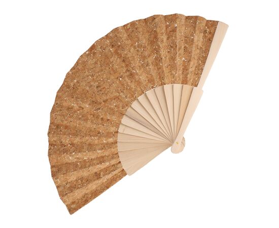 Fächer aus Holz mit Korkgewebe Natur -  LT90521-N0094