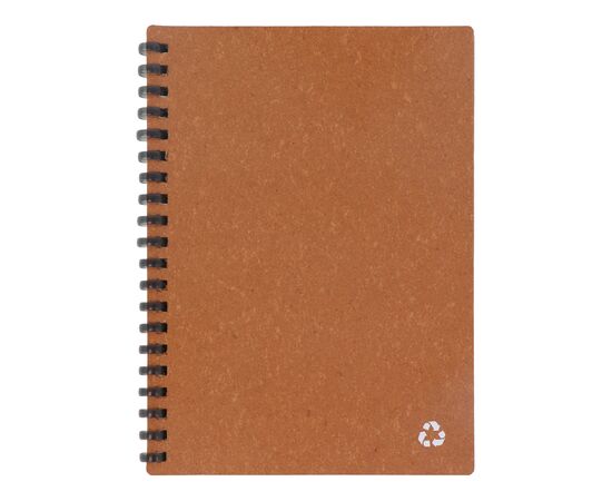 Notebook gerecycled leer Midi Licht bruin -  LT92069-N0052