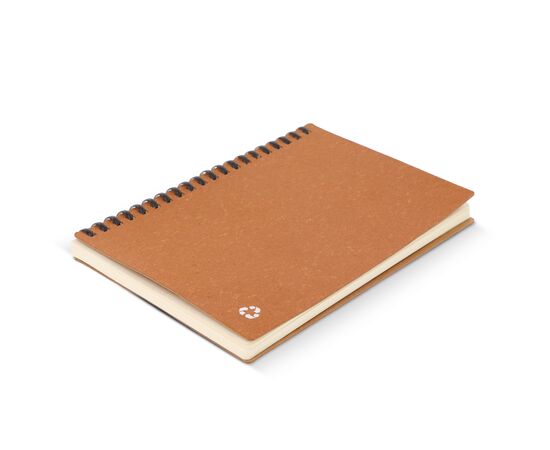 Notebook gerecycled leer Midi Licht bruin -  LT92069-N0052