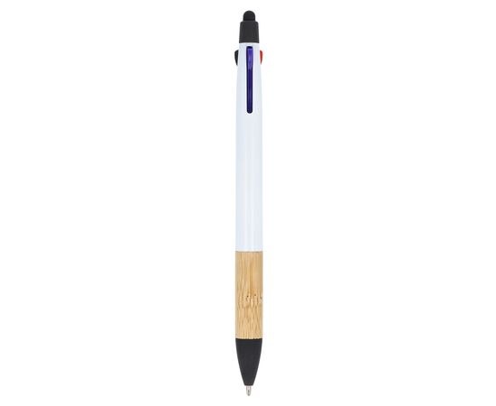 3-colour pen with bamboo grip White -  LT80561-N0001