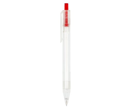 R-PET pen Transparant, Rood - empty LT80562-N0421